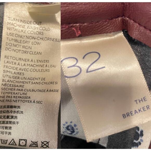 Anthropologie Pilcro The Breaker Cropped Faux Leather Burgundy Pants Size 32 - Picture 7 of 8